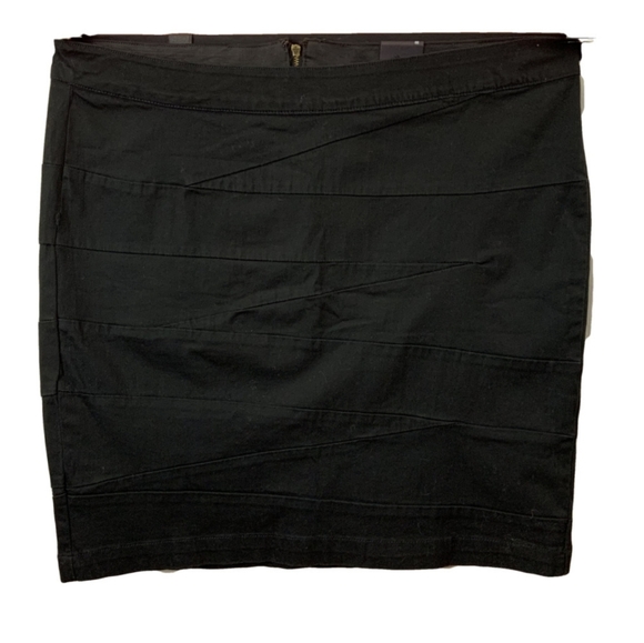 Lane Bryant 24 Black Denim Stretch Pencil Skirt - Picture 1 of 4